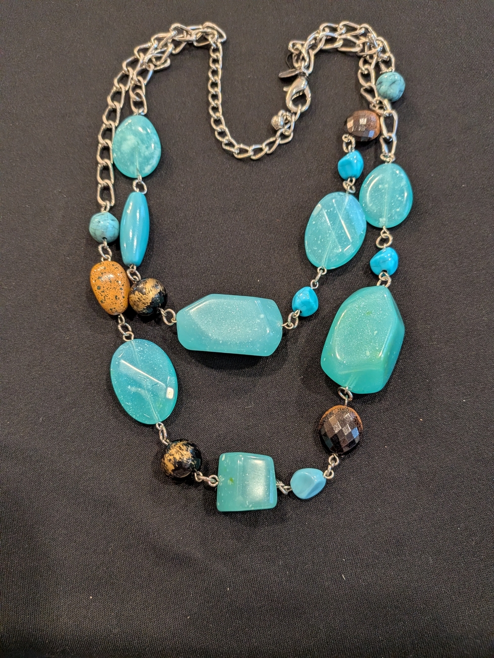 Turquoise Bead Layered Necklace 11.5" by Chico's
